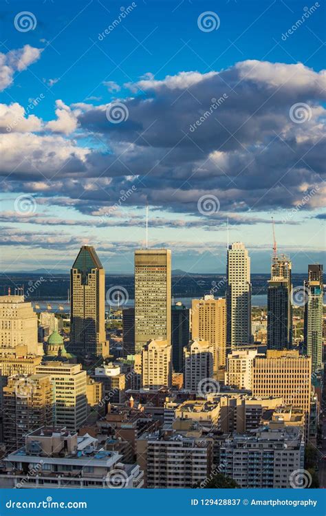 Sunny Day Downtown Montreal Quebec Canada Stock Image Image Of