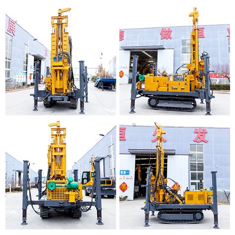 260m Depth Crawler Water Well Drilling Rig Machine Pneumatic Borehole