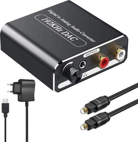 DAC Convertitore 192kHz Ozvavzk Volume Regolabile Convertitore Audio