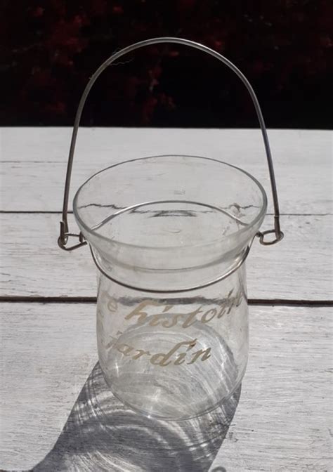 Petit Vase Original Verre Transparent Grav Vintage A Poser Ou A Suspendre