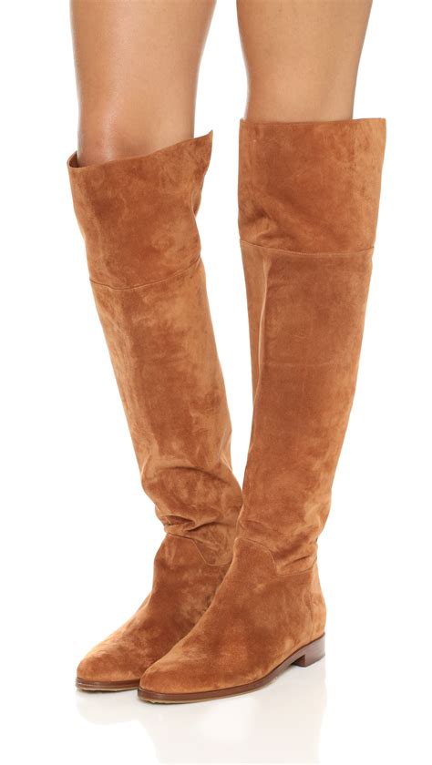 Sergio Rossi Brixton Over The Knee Boots Brown Lyst