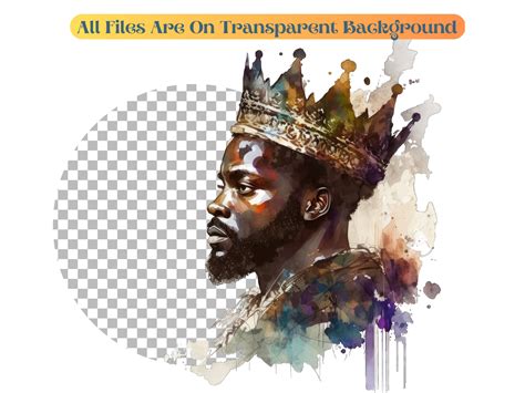 Black King African King Png Black King Clipart African Etsy Uk