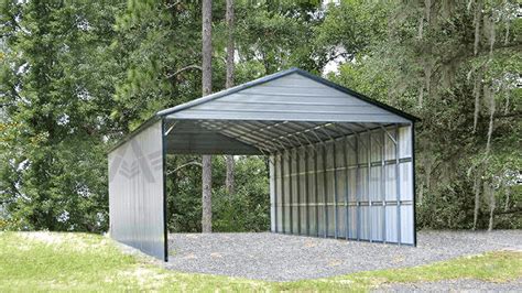 X X Vertical Roof Carport American Metal Buildings