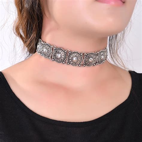 2018 Hot Boho Collar Choker Silver Necklace Statement Jewelry For