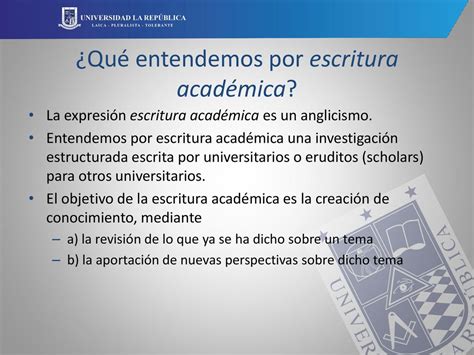 La Escritura Acad Mica Ppt Descargar