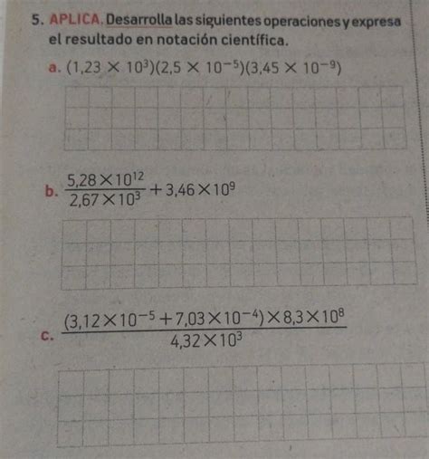 Aplica Desarrolla Las Siguientes Operaciones Y Expresa El Resultado