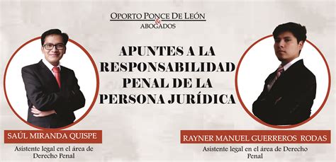 Apuntes A La Responsabilidad Penal De La Persona Jur Dica Blog Del