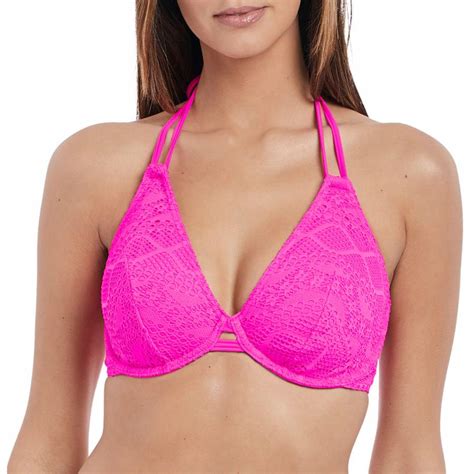 Hot Pink Sundance Underwire Bandless Halter Bikini Top BrandAlley