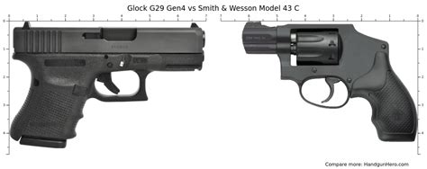 Glock G Gen Vs Smith Wesson Model C Size Comparison Handgun Hero