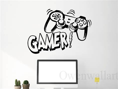 Gaming Wall Sticker Gamer Wall Decor Gamer Vinyl Wall Etsy