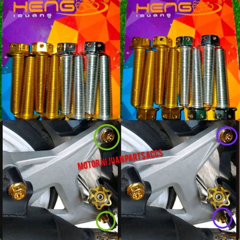 Heng Swing Arm Bolts For Honda Click I V V V Shopee Philippines