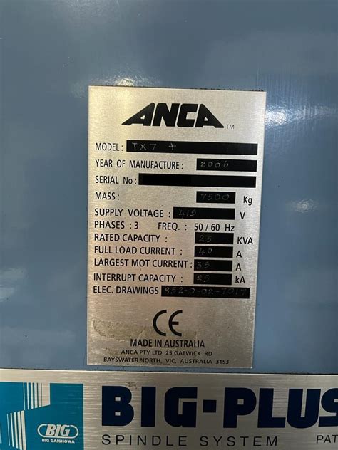 Used Anca Tx Plus Tool And Cutter Grinder