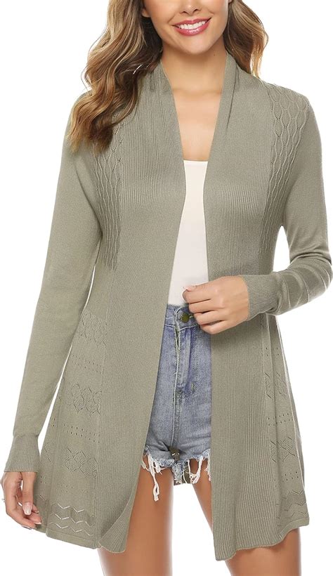 IClosam Women S Open Front Cardigan Long Sleeve Lightweight Knit