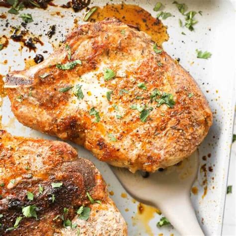 Easy And Juicy Oven Baked Bone In Pork Chops Real Simple Good