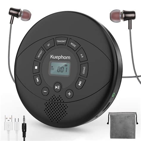 Bluetooth Portable CD Player, Rechargeable Portable Bluetooth CD Player,CD Walkman with ...