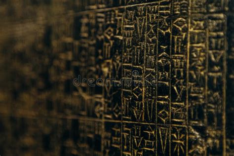 An Ancient Clay Tablet with Sumerian Inscriptions Stock Photo - Image ...