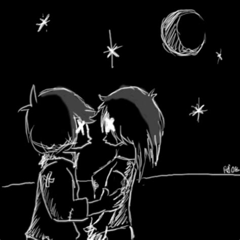 Kiss Under The Moon By Pjsimcik On Deviantart