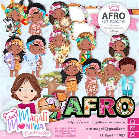 Kit Digital Afro Magali Moniwa