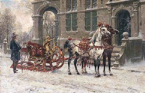 Preparing The Sleigh By Otto Eerelman Dutch Hand Painting