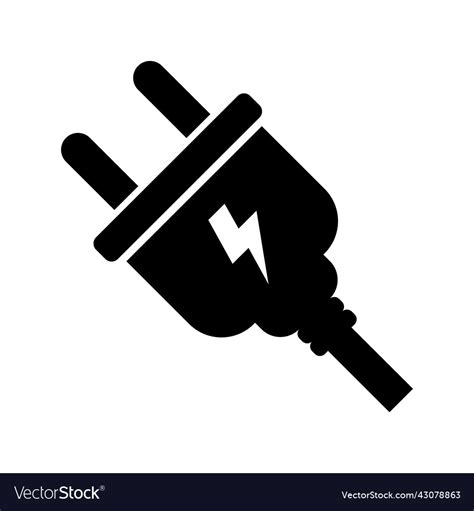 Electric Plug Icon Electricity And Energy Symbol Vector Image