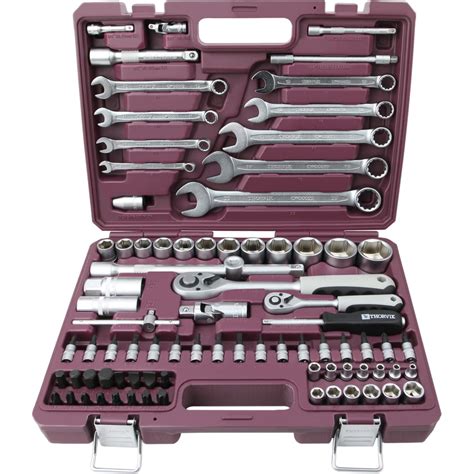 Универсальный набор инструмента THORVIK TS082 1/4", 1/2DR, 82 предмета ...