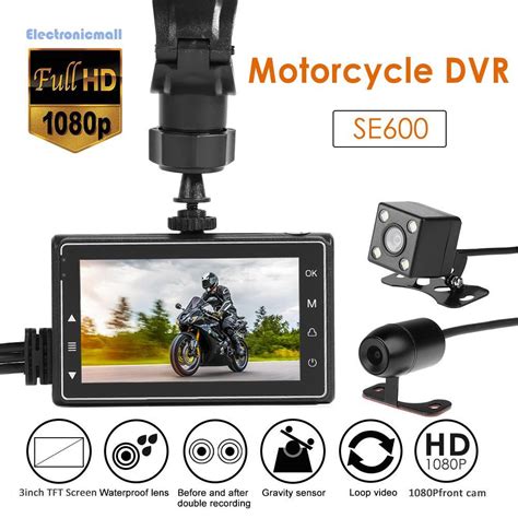 Ele Se Motorcycle Dvr Front Rear View Waterproof Dash Cam G Sensor