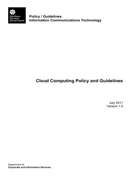 Cloud Computing Policy Docx 419 Kb