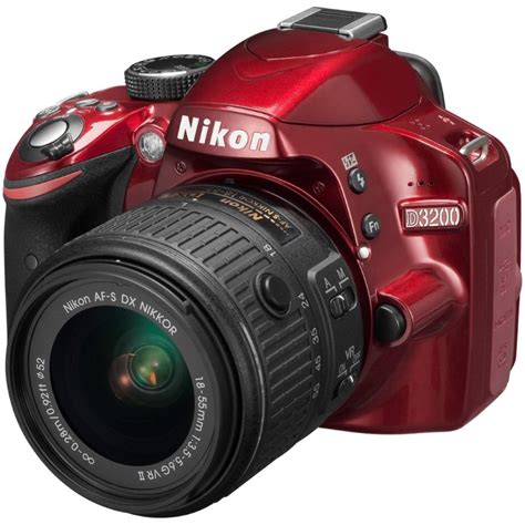 Nikon D3200 + 18-55mm VR II Kit, red - DSLRs - Photopoint
