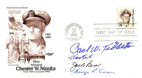 Enola Gay Crew First Day Cover Signed With Co Signers