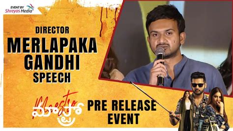 Director Merlapaka Gandhi Speech Maestro Pre Release Event Shreyas