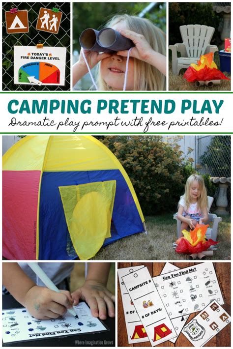 Camping Pretend Play Prompt for Kids | Camping dramatic play, Dramatic ...