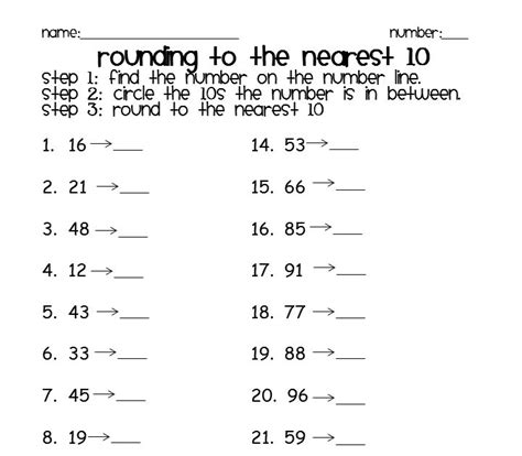 Rounding For 3rd Grade