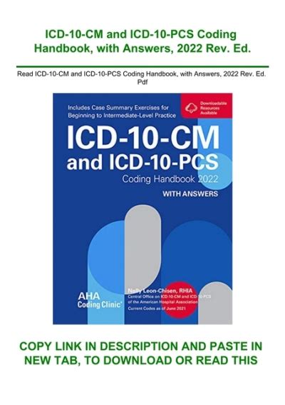 Read Icd 10 Cm And Icd 10 Pcs Coding Handbook With Answers 2022 Rev Ed Pdf