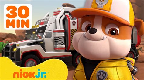 Rubble S Paw Patrol Big Truck Pup Rescues W Chase And Al 30 Minute Compilation Rubble And Crew