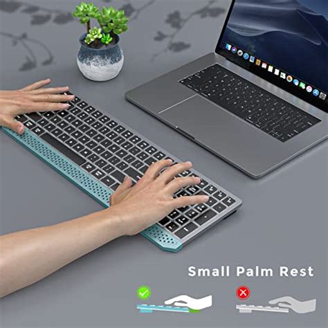 Backlit Bluetooth Keyboard Multiple Devices, Full Size Multi-Device ...