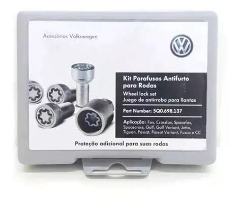 Parafuso Antifurto Novo Polo Fox Golf Jetta Original Vw Parcelamento