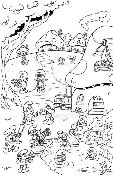 Smurfs The Lost Village Coloring Pages