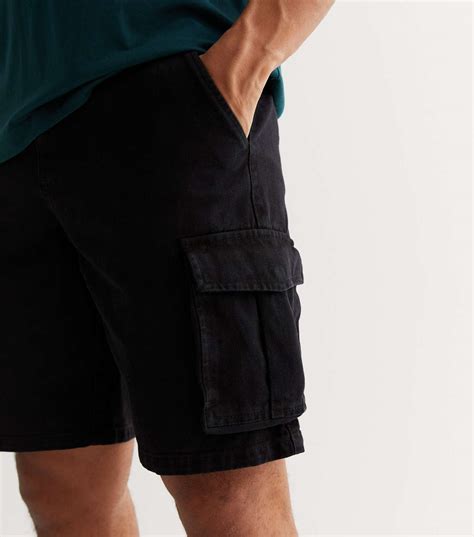 Black Relaxed Fit Cargo Shorts New Look