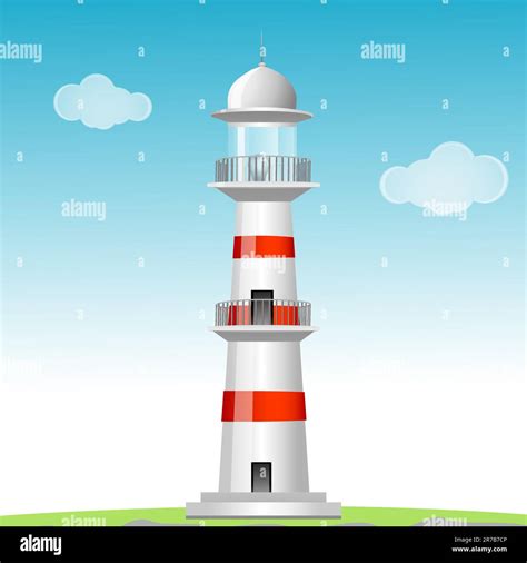 Illustration Of Light House Stock Vector Image Art Alamy