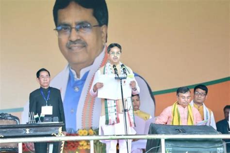 Manik Saha Takes Oath As Tripura Cm Pm Modi Amit Shah Attend Swearing In Details Ibtimes India