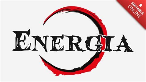 Energia Logotipo Demon Slayer Editable Generador De Efectos De Texto