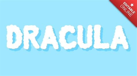 Dracula With Realistic Cloud Text Effect Generator