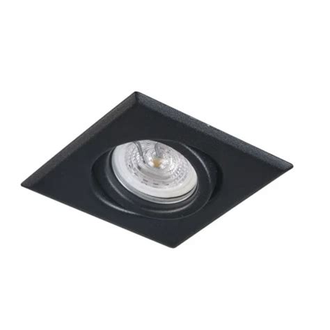 Spot Embutir Led Cuadrado Luz 7W Fria Negro ICBC Mall