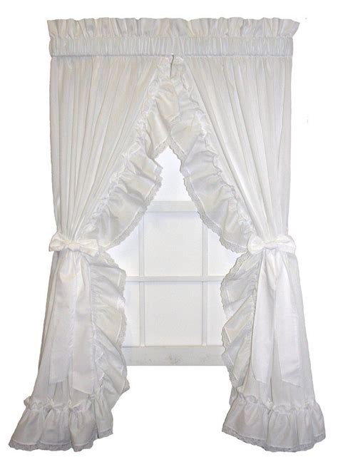 Madelyn Victorian Ruffled Priscilla Window Curtains With Lace Edging