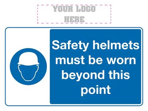 Safety Helmets Must Be Worn Beyond This Point Sign Slater Signs