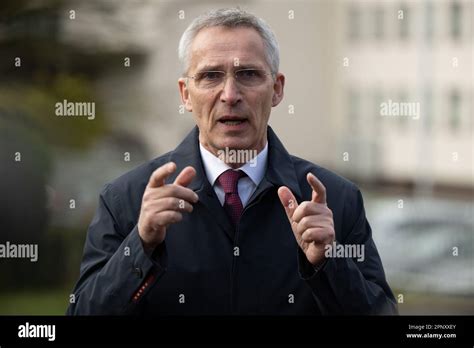 Ramstein Miesenbach Germany St Apr Jens Stoltenberg Nato