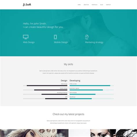 Web Designer Portfolio Website Template