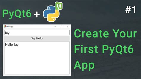 Create Your First Gui App In Python Pyqt6 Tutorial