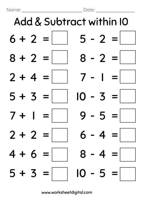 Math Drills Worksheet Digital Worksheets Library