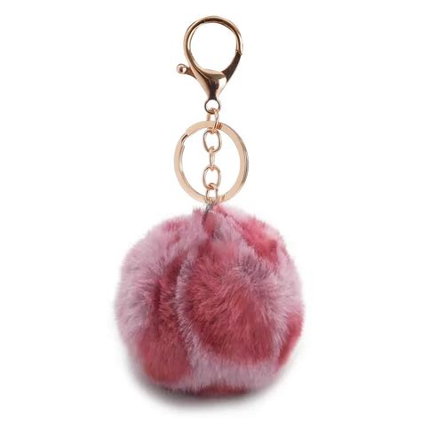 Furry Puff Ball Faux Rabbit Fur Ball Pom Pom Keychain For Women And Girls Buy Rabbit Furs Ball